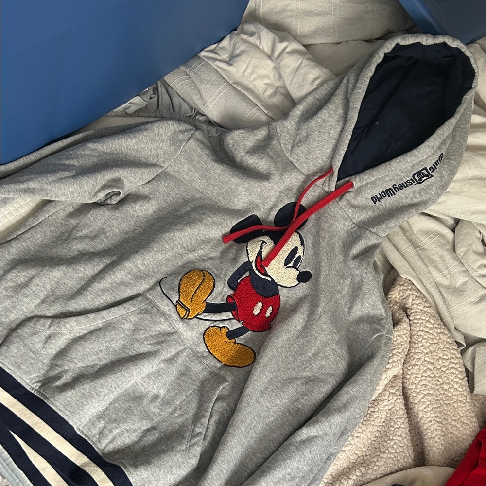 Disney Gray Hoodie with Mickey Mouse Design
